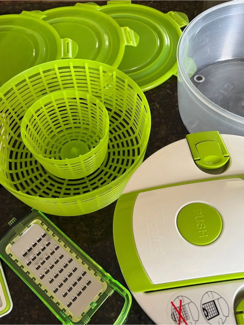 Multi-Function Green Salad Spinner and Food Prep Set
